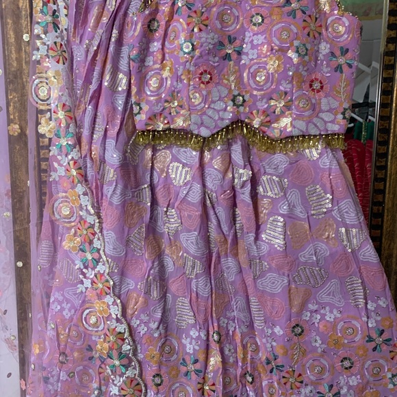 Beautiful purple lengha in size 38-40 - Picture 6 of 6